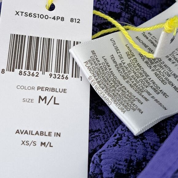 BCBGeneration Bodycon Mini Dress One Shoulder Cutout PeriBlue Size M/L NWT - Picture 9 of 10